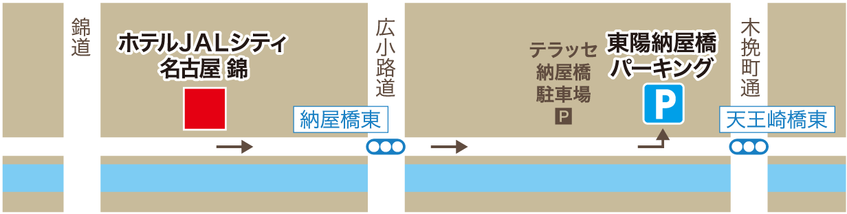 ホテルJALシティ 名古屋 錦MAP